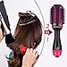One Step Hair Dryer Volumizer - Hot Air Brush by BONTIME, 2-IN-1 Negative Ions Hair Dryer & Styler for All Hair Type, Get Salon Blowouts at Home,Black