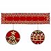 Grelucgo Small Embroidered Christmas Holiday Holly Tree Table Runner, Dresser Scarf, Rectangular 16 x 36 Inch