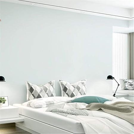 Ghjghjhkkgffg Light Blue Gray Wallpaper Nordic Light Gray Modern Simple Pure Color Living Room Bedroom Tv Background Wallpaper 400cm 200cm H Amazon Co Uk Kitchen Home