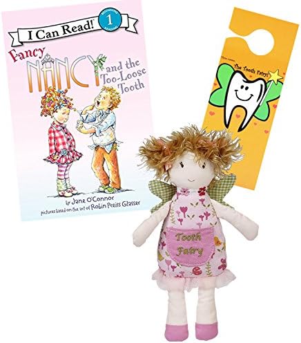 Maison Chic Tooth Fairy Plush Pillow w/ Tooth Fairy Book Set (Tooth Fairy Doll Fancy Nancy)