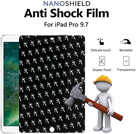 Blureek NANOSHIELD Screen Guard Film for iPad 9.7 inch (2017) \ iPad 6th Gen (2018) \ iPad AIR \ AIR 2 \ iPad Pro 2016, Waterproof \ Anti -Blue Light \ Scratch-Proof