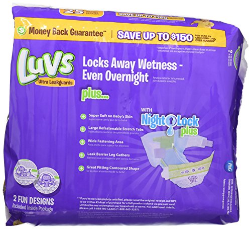 Luvs Ultra Leakguards Diapers Size 5, 25 Count