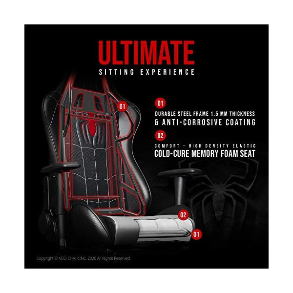 Silla Gamer Marvel Avengers Spider Man C/ Apoya Pies - Imagen 6