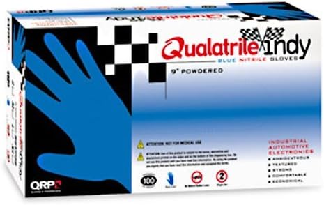 QRP BQY09 Qualatrile Indy Nitrile Gloves, 100/Box, X-Large