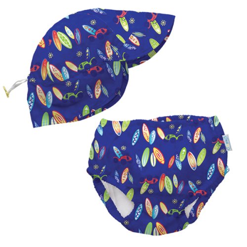 i play. Royal Surf's Up Sunhat &Small Swim Diaper Set