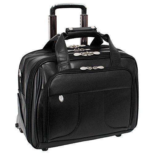 McKleinUSA CHICAGO 83585 Black 17 Detachable-Wheeled Laptop Overnight with Removable Brief