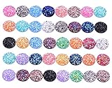 100 Mix Color 12mm Round Flat Back Resin Cabochon Cameo Faux Druzy Cabochons Mermaid Deco Jewelry Making