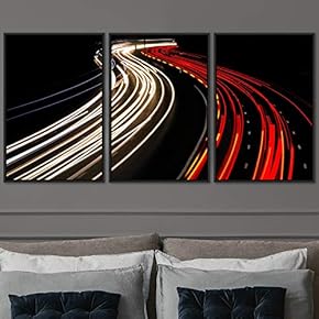 signwin 3 Piece Framed Canvas Wall Art Colorful...