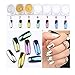 CINEEN 7 Colors Mirror Powder Set Nail Art Chrome Effect Nail Spell Mirror Metallic Nail Polish Effect Nail Art Additive Effect Pigment with dual head sponge eyeshadow applicators