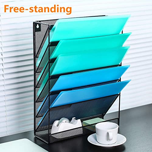 Delifox 7 Tier Wall Mounted Hanging File Organizer Cubicle Wall File