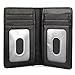 GintaXen Slim Leather ID/Credit Card Holder Bifold Front Pocket Wallet with RFID Blocking - Black