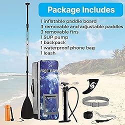 SereneLife Inflatable Stand Up Paddle Boardwith