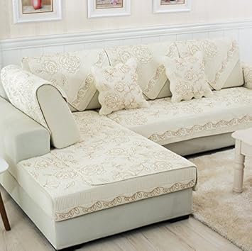 Buy Pinkdose Cream 70x210cm Embroidery Cotton Combination Seat