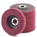 Keadic 6PCS 4 Inch 320 Grit Red Nylon Fiber Flap