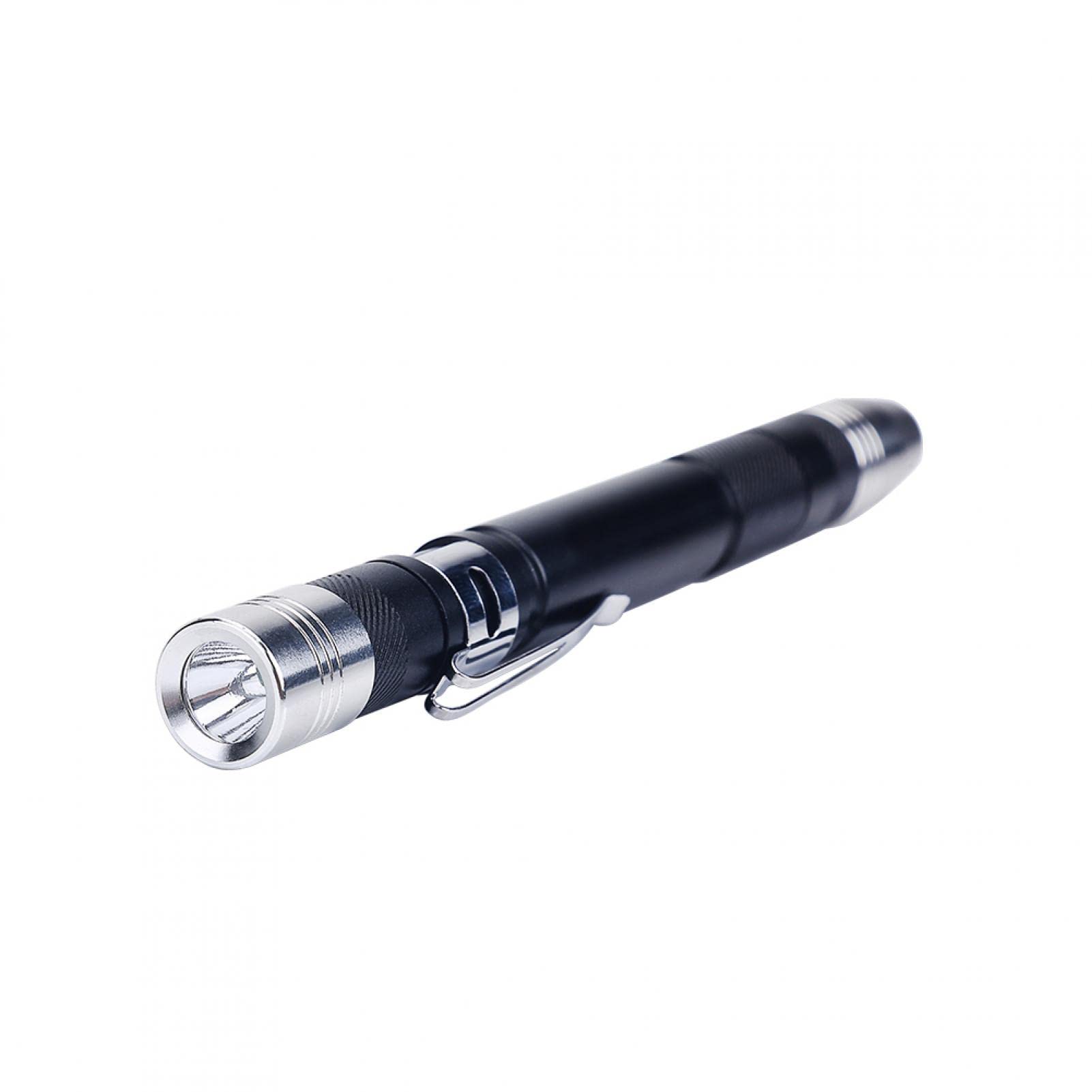 Mini Flashlight Portable Aluminium Alloy Lightweight Pocket Torch Pen Flash with Clip for Outdoor Hiking Fishing Camping