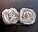 Ivory Rose Wedding Birde Hair Flower Clip Barrette- One Pair