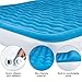 Lunvon Queen Size Self Inflatable Pad Camping Air Mattress Blow Up Bed with Built-in Pillow Anti-Leakage Raised Airbed with Rechargeable Pump for Home, Guest, Height 10