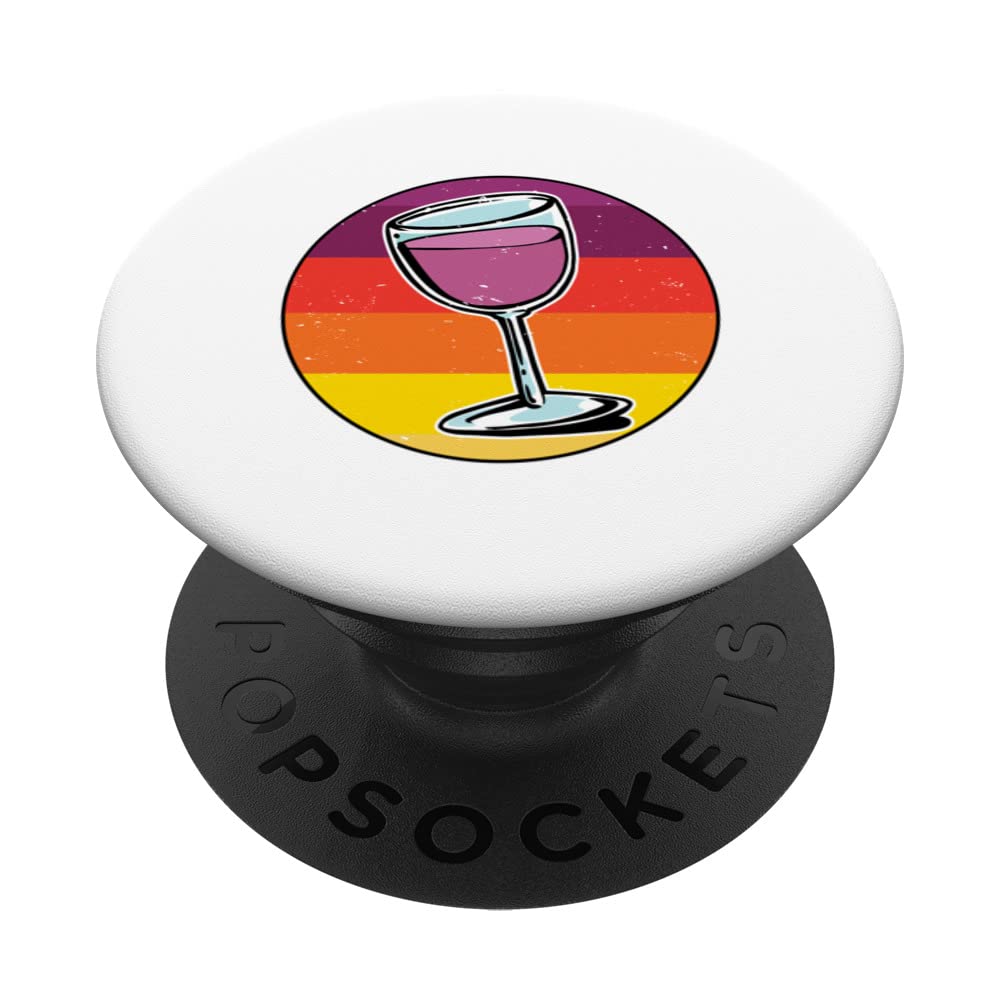 Retro Graphic Wine Maker Wine Lover Wine Drinker Vino Taste PopSockets Swappable PopGrip