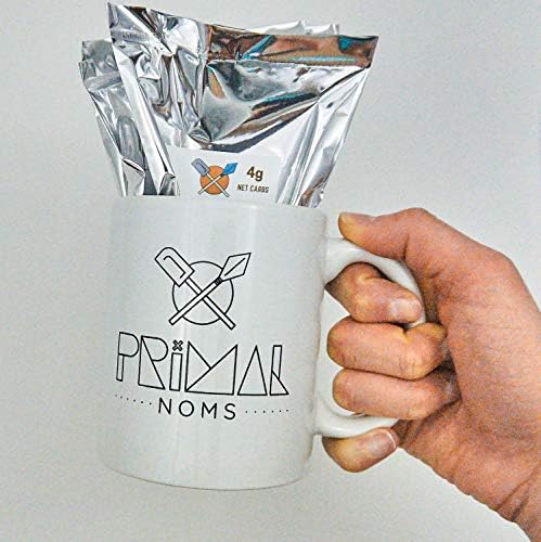 Primal Noms Keto Mug Cake Sampler Pack 4 Flavors and Mug | 4g Net Carbs | Keto Paleo Low Carb Diabetic Friendly | Sugar-Free | Gluten-Free | No Sugar Alcohols | No Artificial Sweetener