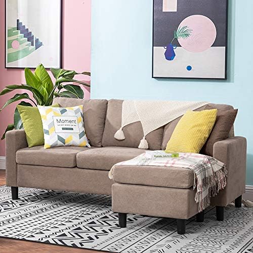  Walsunny Convertible Sectional Sofa for Small Space L 