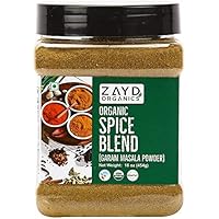 Zayd Organics Garam Masala Powder, Indian 11-Spice Blend, USDA Organic, 16oz (454g)