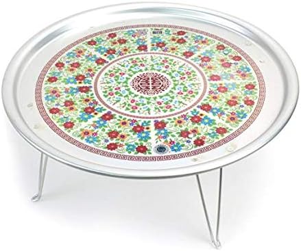 Traditional Korean Pattern Portable Floor Desk Aluminum Folding Table 16 7inch
