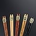 Wooden Reusable Chopsticks Set Include 5 pairs Multi Color Design Lightweight Chopstick and Asian Classic Style