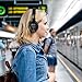 Active Noise Cancelling Headphones, LETSCOM Bluetooth Headphones with Mic Deep Bass Wireless Headphones Over Ear, 25 Hours Playtime, Soft Protein Earpads for Travel Work TV PC Cellphone - Black