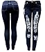Juniors Womens Blue Denim Distressed Skinny Jeans Cotton Stretch Ripped Pants (19, Diamante Q133)