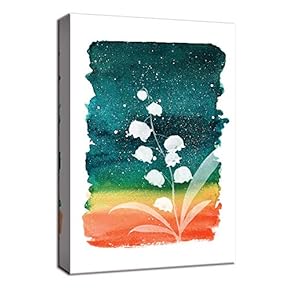Canvas Wall Art for Living Room,Bedroom Home Artwork Paintings Abstract Flower Art Ready to Hang - 12x18 inches