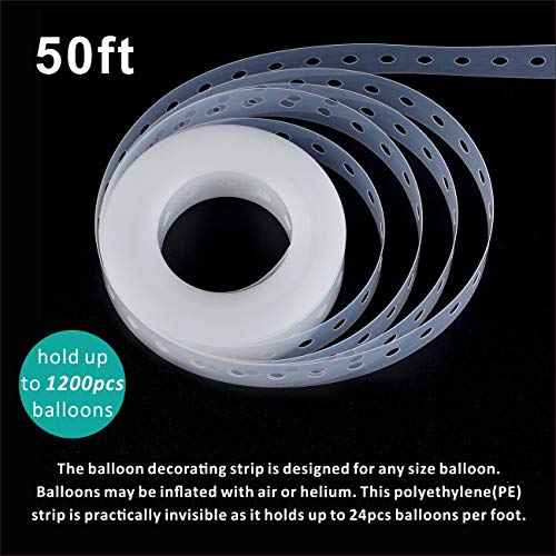 Balloon Decorating Strip Tape 50Ft for Arch Garland Streamer,1pcs