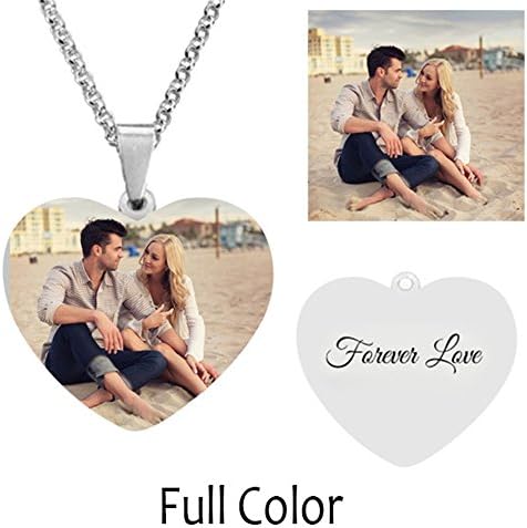 Titanium Steel - Photo Necklace Heart Shaped Customized Custom Necklace Pendant