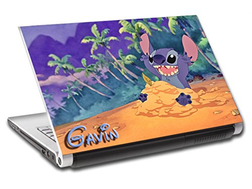 Lilo & Stitch Personalized LAPTOP Skin Vinyl Decal Sticker WITH NAME Disney L190, 15.6"