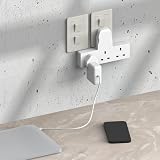 FADII UK 3 Way Plug Adaptor Surge Protector Triple Socket 13A Fuse view 8