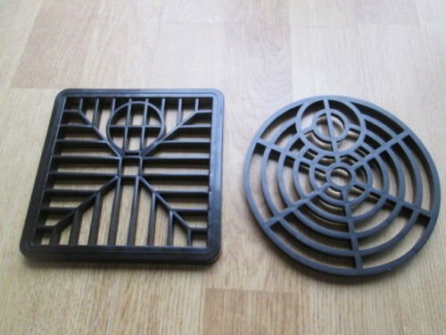 Ironmongery World Gutter Gulley Grid Drainage Guard Cover Protector Lid Cap Stops Blockage Leaves (Round)