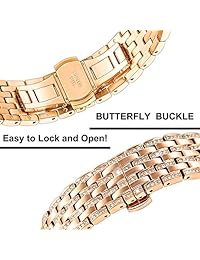 TRUMiRR   Correa de acero inoxidable para reloj Samsung Gear S2 Classic R732 R735, Huawei Watch 2 (deportivo), Moto 360 2 1.654 in, redonda, 0.787 in