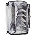 Teamoy Knitting Bag With Divider and Cover, Portable Yarn Storage Organizer for Crochet Accessories and Knitting Needles,Ideal for Knitting Enthusiasts, Grey Dots