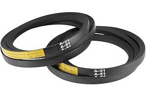 uxcell A51 Drive V-Belts 51" Pitch Length 13mm Width 8mm Thick JIS Standard A-Section Rubber Drive Transmission Belt 2pcs