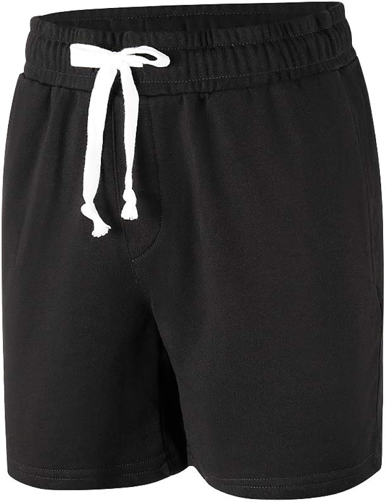 NIMENJOJA Mens 5.5" Athletic Sweat Shorts Cotton Workout Jogger Pajama