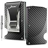 Minimalist Carbon Fibre Slim Wallet, Slim Wallet & RFID Blocking Front Pocket Wallet，Minimalist Wallet for Men And Women（2018 New Version)