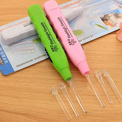 Baby Care Ear Syringe Spoon With Flashlight Cleaning Ears Light