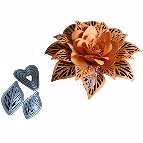 callm Metal Cutting Dies Stencil Card Making Dies Lace Flower Mould Template for DIY Scrapbooking Embossing Die Cuts Scrapbook Album Paper Card Making (F)