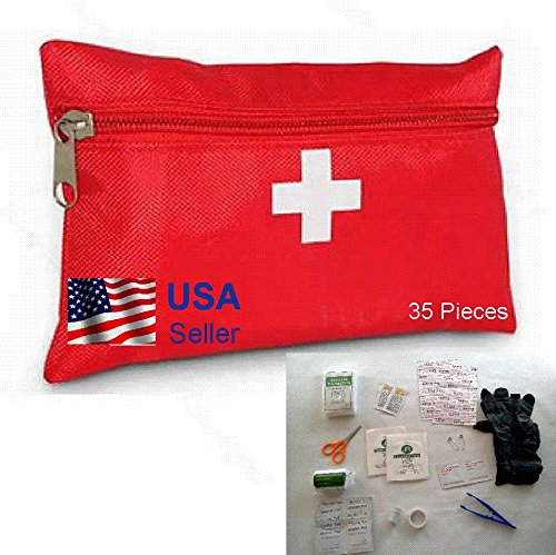First Aid Medical Kit Survival Emergency Bag Wrap Gear Hunt Camp