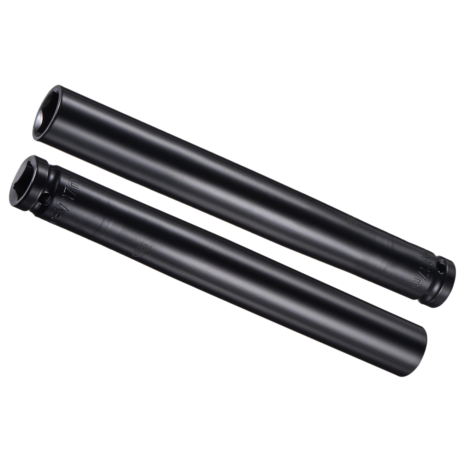 CoCud Deep Impact Socket, 1/2" Drive 17mm Socket, CR-V Steel Rounded Corner Design 6-Point Deep Impact Socket - (Applications: for Screw Removal), 2-Pieces