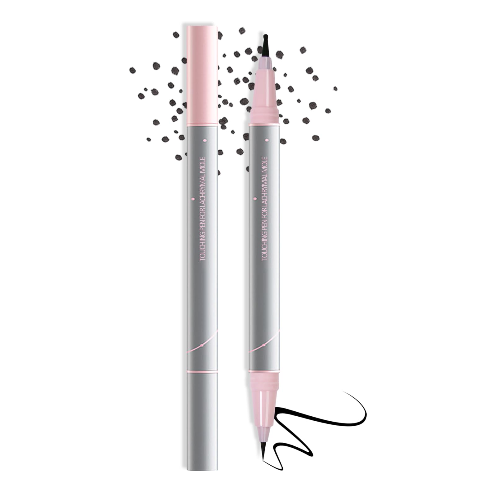 Prreal Double-end Freckle Pen, Natural Lifelike Freckle Makeup Pen, False Freckles Eyeliner, Mini Fake Freckle Stamp, Waterproof Long-lasting Dot Stopper Pen, Quick-dry Soft Sopt Face Makeup Tool,01