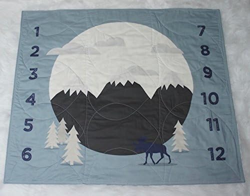 Baby Milestone Blanket , Baby Quilt ,Woodland , Chevron , Play matt , Crib Bedding , Babylooms