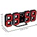 EAAGD Electronic LED Digital Alarm Clock [Upgrade Version], Clock Can Adjust The LED Brightness Automatically in Night (Black/Red)