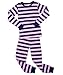 Leveret Kids Girl Pajama (6 Years, Purple & Navy)