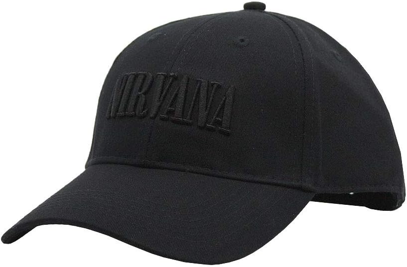 NirvanaRock Band Cotton Music Men Women Adjustable Baseball Cap (Black Logo)