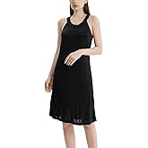 MOROUTLINE Mulberry Silk Nightgown Women’s Elegant Halter Neck Nightdress Sleeveless Sleepwear Tank Pajamas Dress Night Shirt